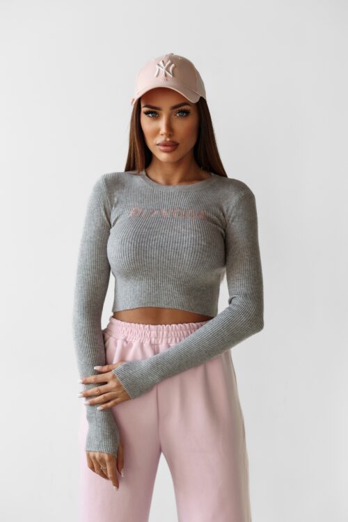 Sweter dopasowany JACQUELINE OLAVOGA szary