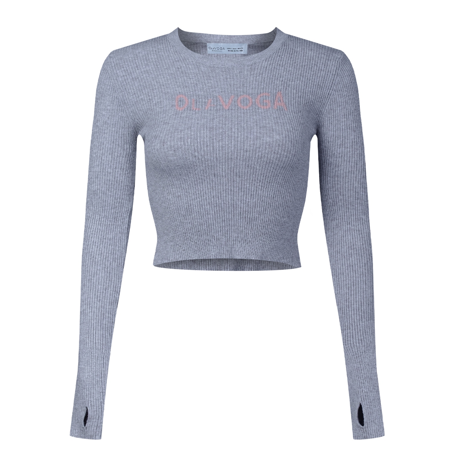 Sweter dopasowany JACQUELINE OLAVOGA szary Sweter dopasowany JACQUELINE OLAVOGA szary