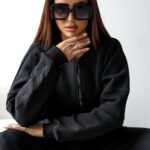 Bluza bawełniana ZORVI OLAVOGA czarna