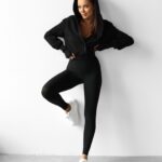 Legginsy prążkowane LARIX OLAVOGA czarne