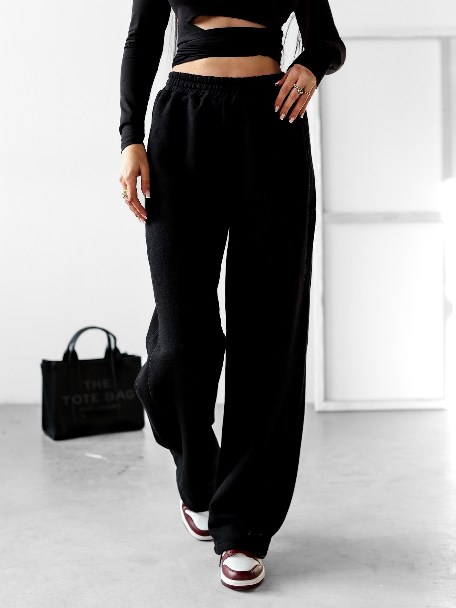 Spodnie sportowe bawełniane HOYO OLAVOGA czarne