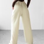 Spodnie sportowe bawełniane HOYO OLAVOGA ecru