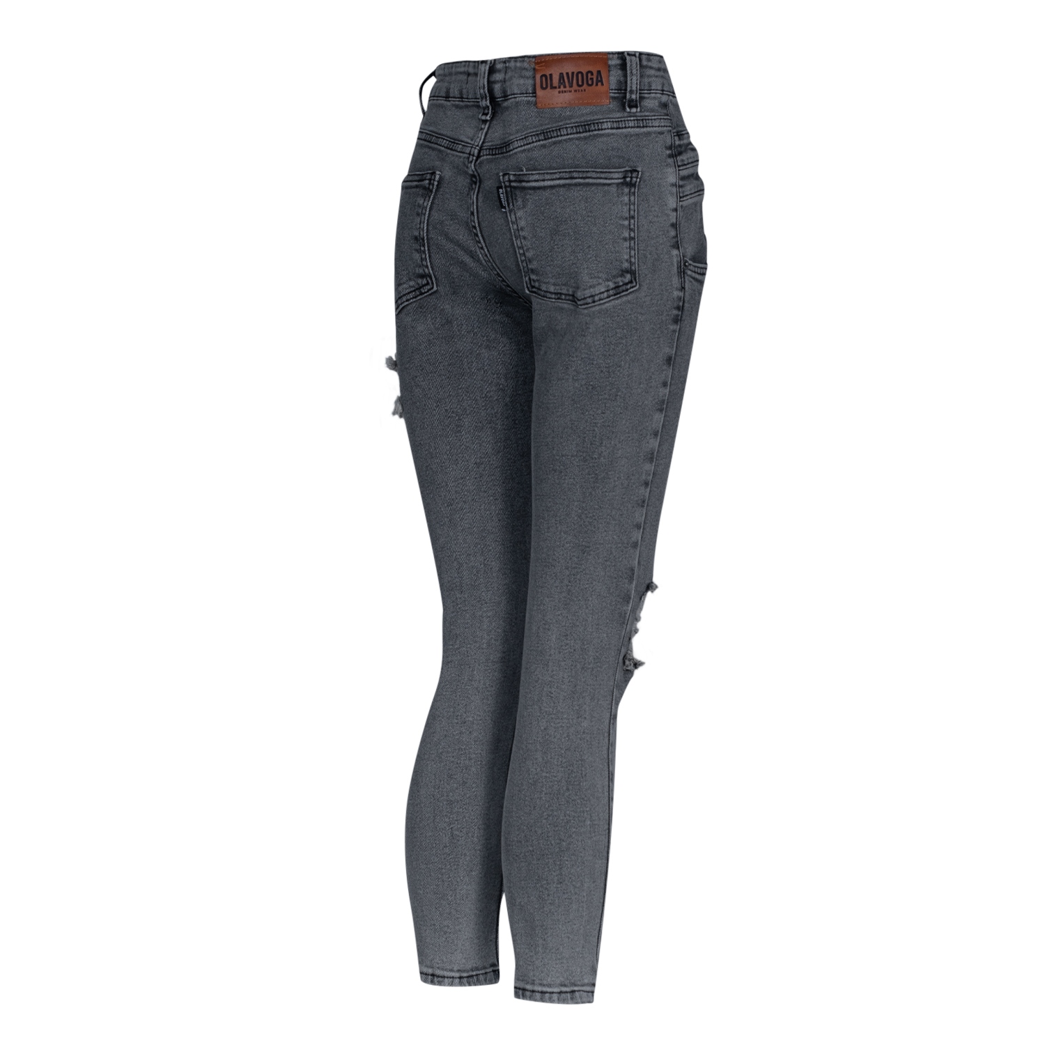 Spodnie jeansowe dopasowane LUNA OLAVOGA szare