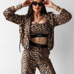 Komplet welurowy 3-częściowy TRES OLAVOGA panterkowy