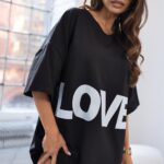 T-shirt oversize MC LOVE czarny