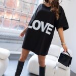 T-shirt oversize MC LOVE czarny