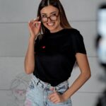 T-shirt bawełniany Lovsom czarny