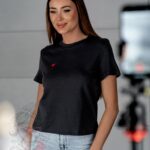 T-shirt bawełniany Lovsom grafit