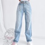 Spodnie jeansowe boyfriend Logg niebieskie