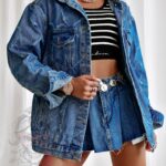 Katana jeansowa Love is in the air niebieska