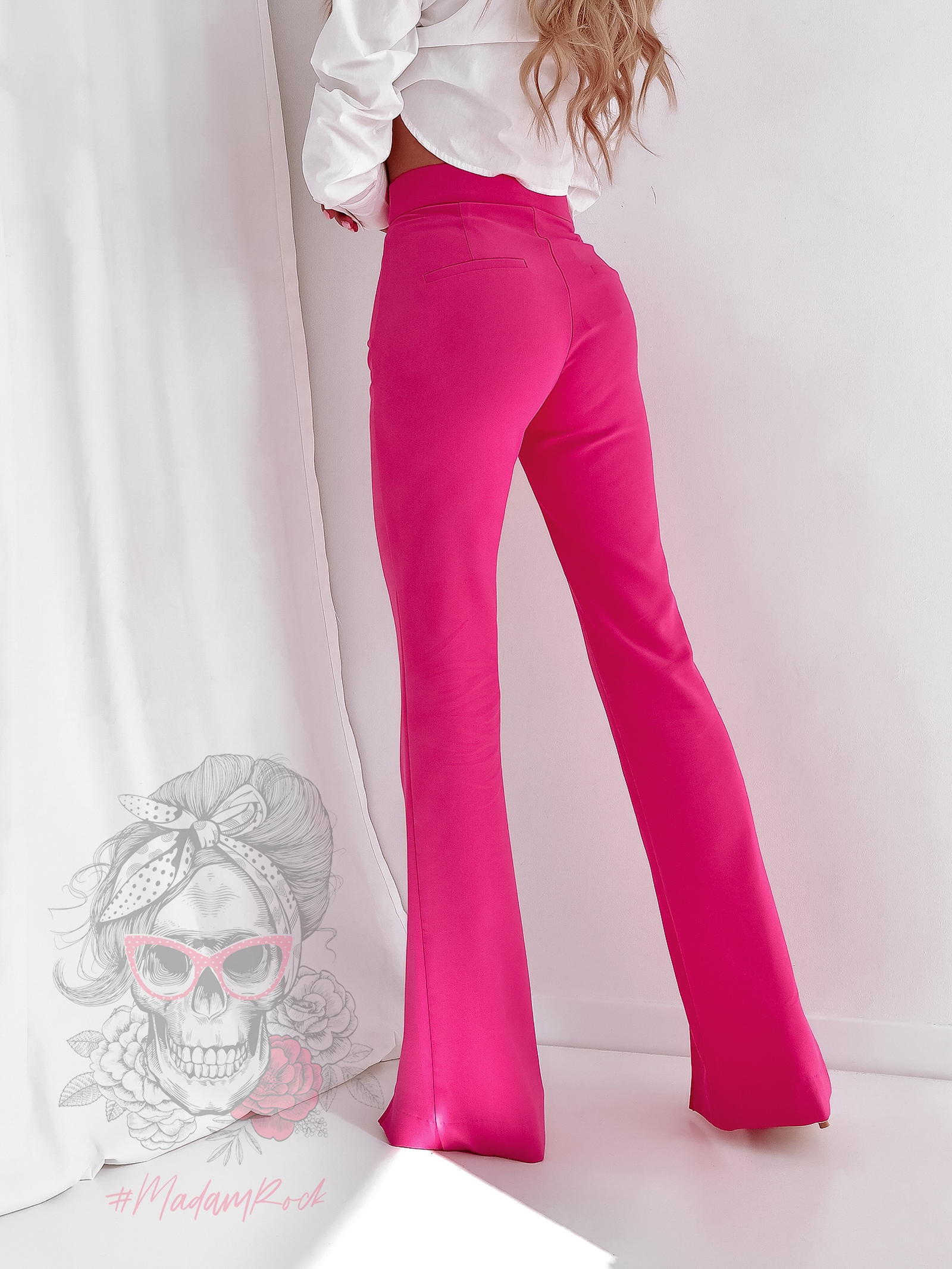 Spodnie eleganckie dzwony Keloni II fuksja Spodnie eleganckie dzwony Keloni II fuksja