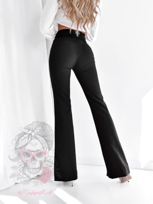 Spodnie eleganckie dzwony Keloni II czarne