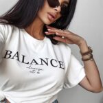 T-shirt bawełniany BALANS OLAVOGA ecru