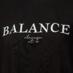 T-shirt bawełniany BALANS OLAVOGA czarny