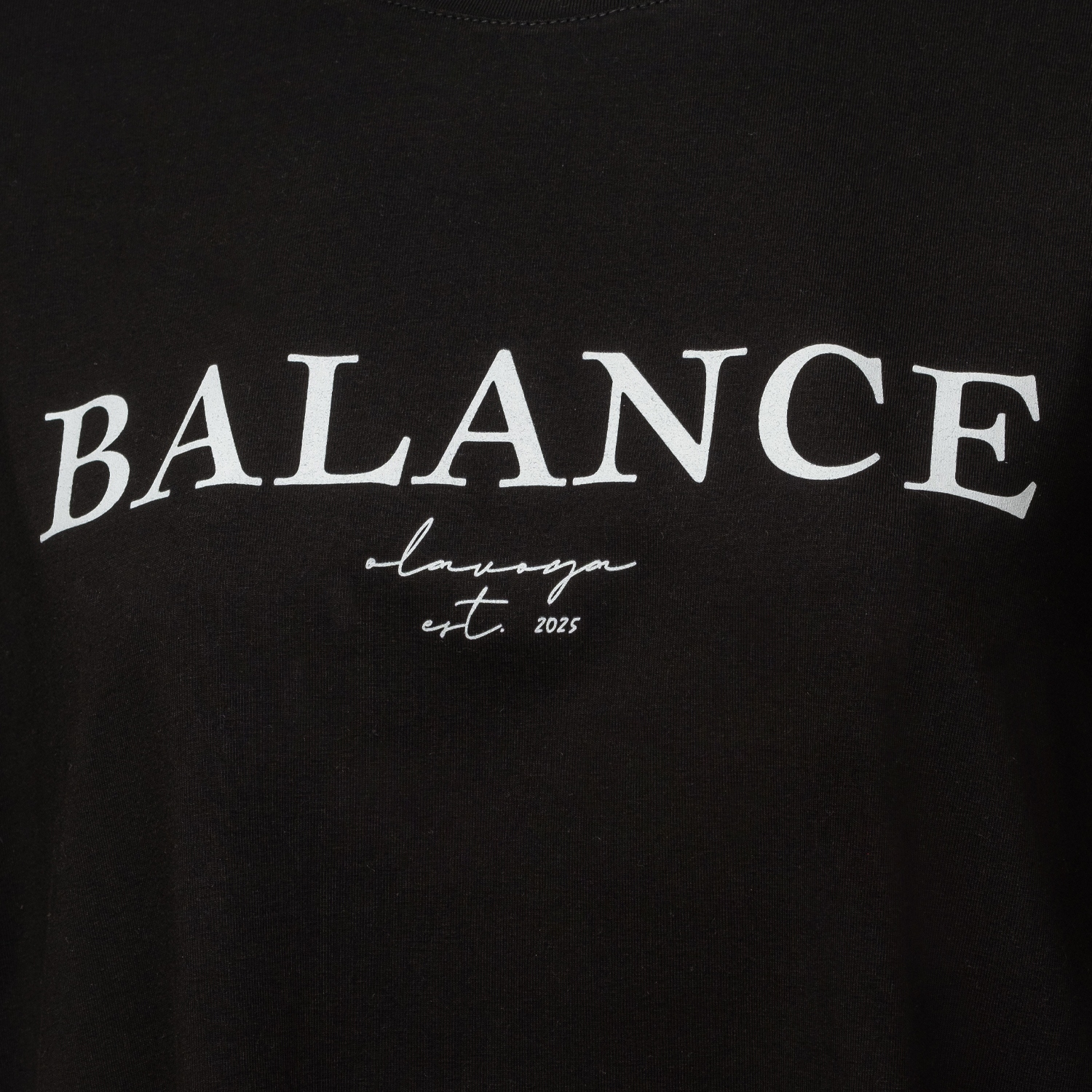 T-shirt bawełniany BALANS OLAVOGA czarny