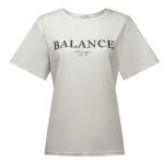 T-shirt bawełniany BALANS OLAVOGA ecru
