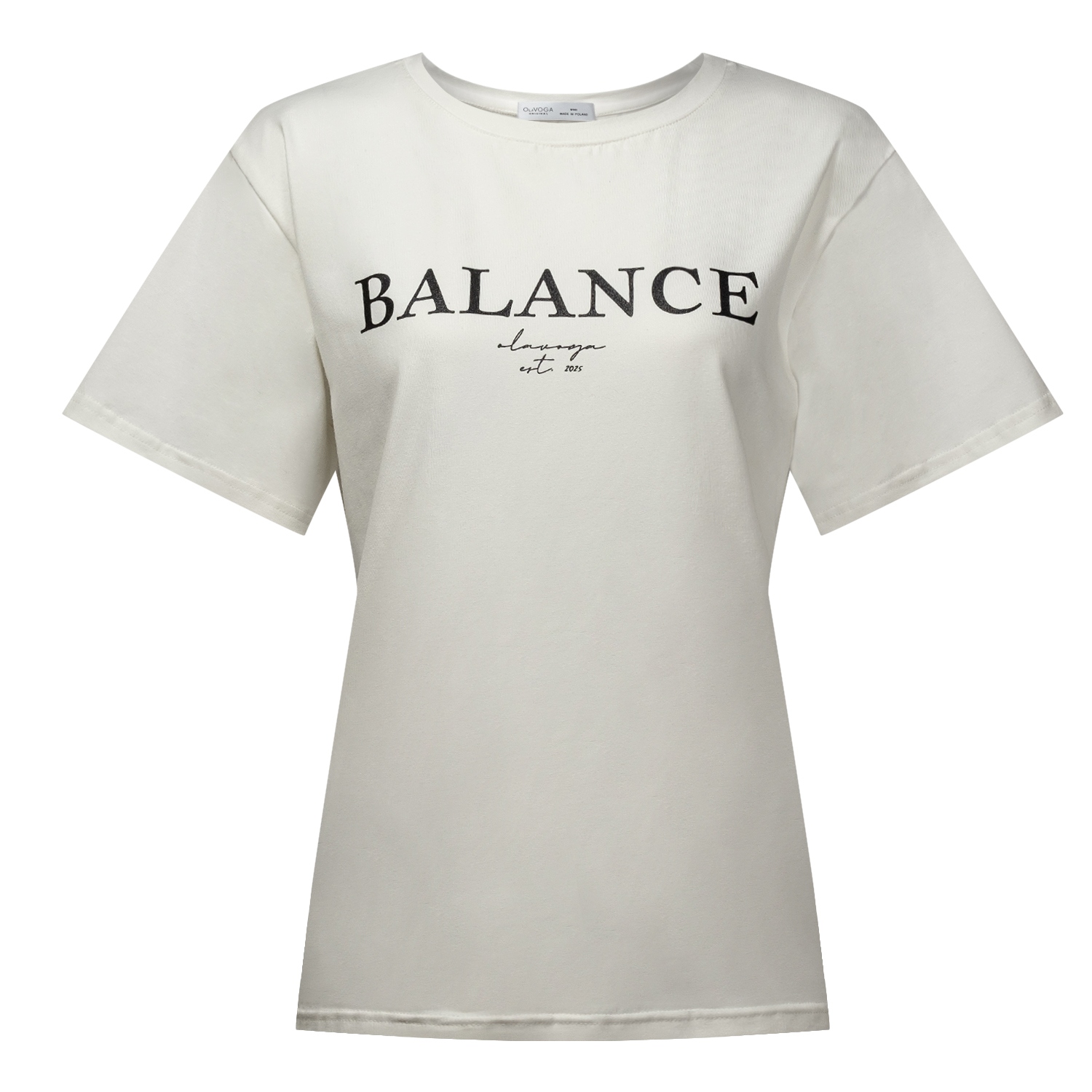 T-shirt bawełniany BALANS OLAVOGA ecru