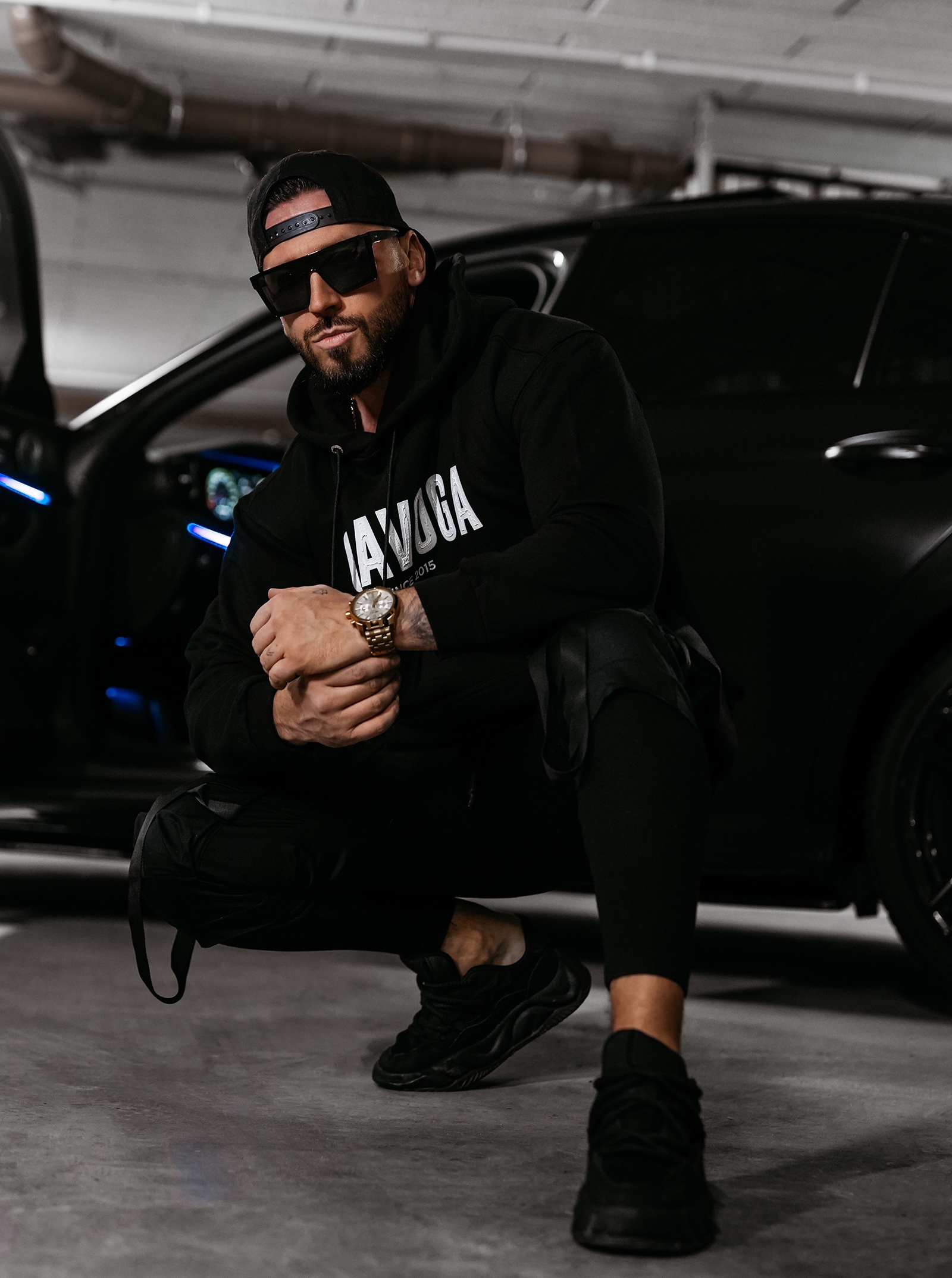 Bluza męska z kapturem COLD OLAVOGA czarna