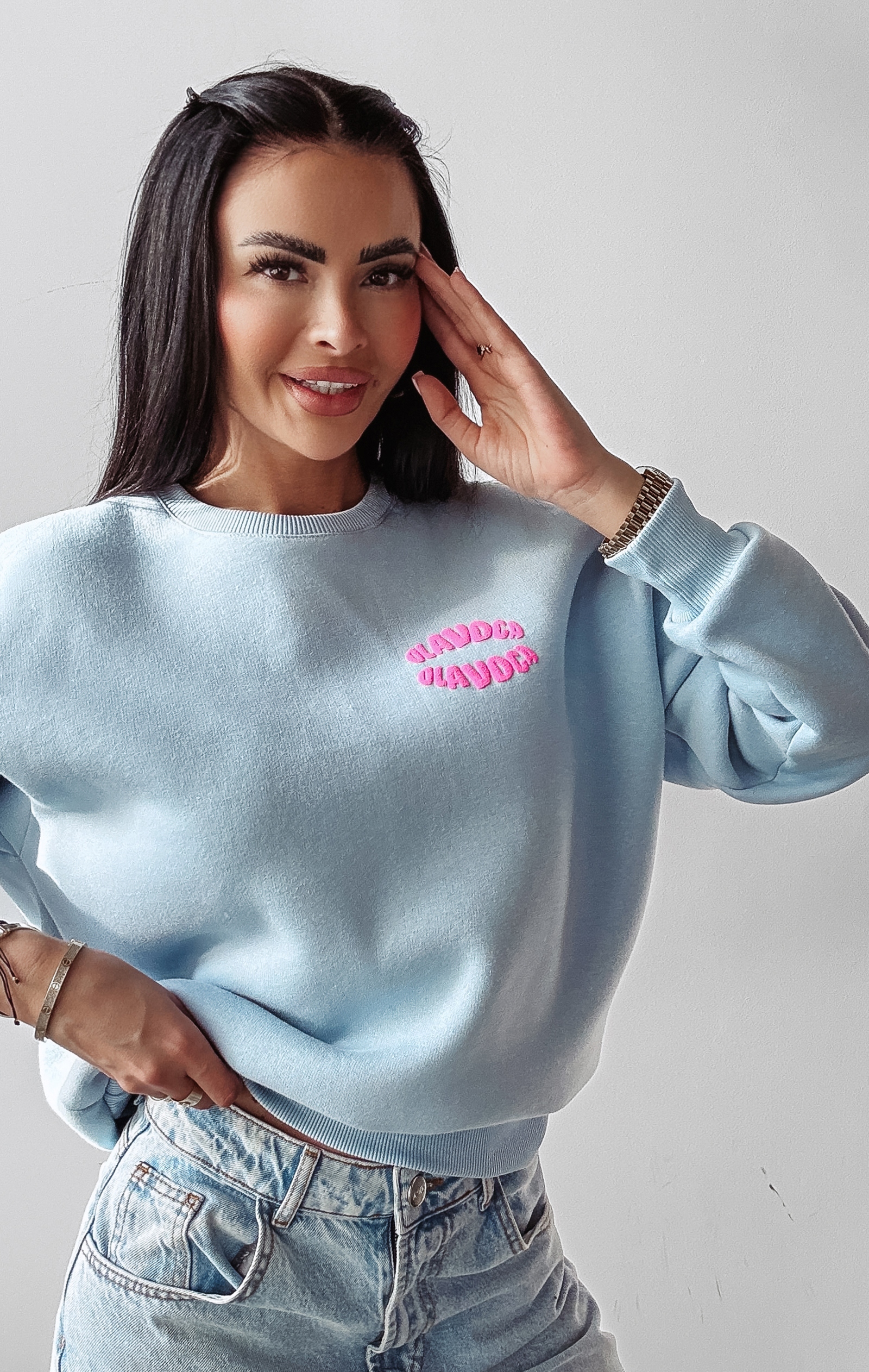 Bluza oversize MUTTI OLAVOGA błękit