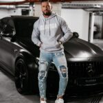 Bluza męska z kapturem COLD OLAVOGA szara