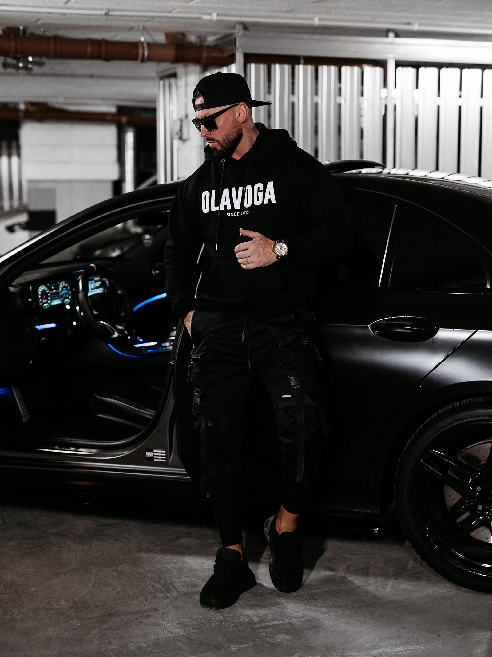 Bluza męska z kapturem COLD OLAVOGA czarna Bluza męska z kapturem COLD OLAVOGA czarna