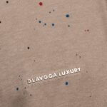 Bluza męska z efektem chlapania BLADE OLAVOGA beżowa