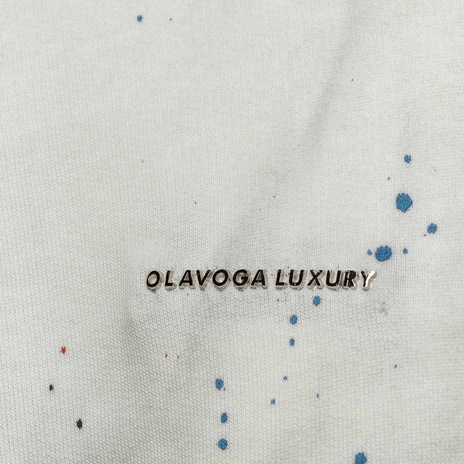 Bluza męska z efektem chlapania BLADE OLAVOGA ecru