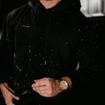 Bluza męska z efektem chlapania BLADE OLAVOGA czarna