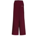 Spodnie z szerokimi nogawkami ANDRA OLAVOGA bordowe