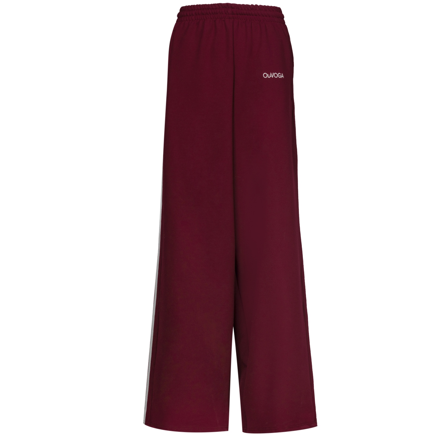 Spodnie z szerokimi nogawkami ANDRA OLAVOGA bordowe