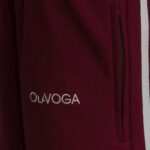 Spodnie z szerokimi nogawkami ANDRA OLAVOGA bordowe