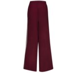 Spodnie z szerokimi nogawkami ANDRA OLAVOGA bordowe