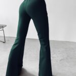 Spodnie z lampasami CLOCHE OLAVOGA zielone