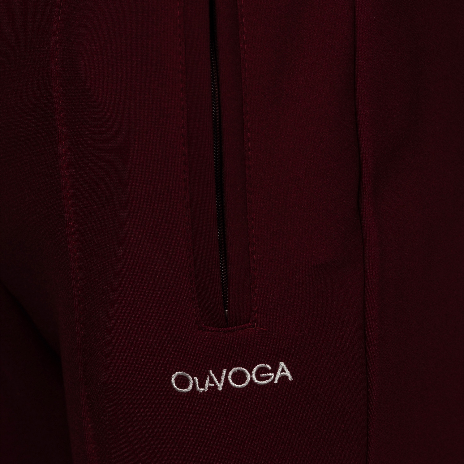 Spodnie z lampasami CLOCHE OLAVOGA bordowe