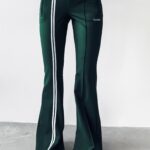 Spodnie z lampasami CLOCHE OLAVOGA zielone