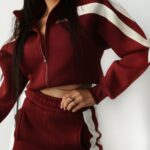 Komplet dresowy damski DABI OLAVOGA bordowy
