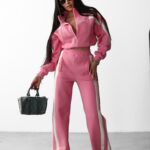 Komplet dresowy damski DABI OLAVOGA pudrowy róż