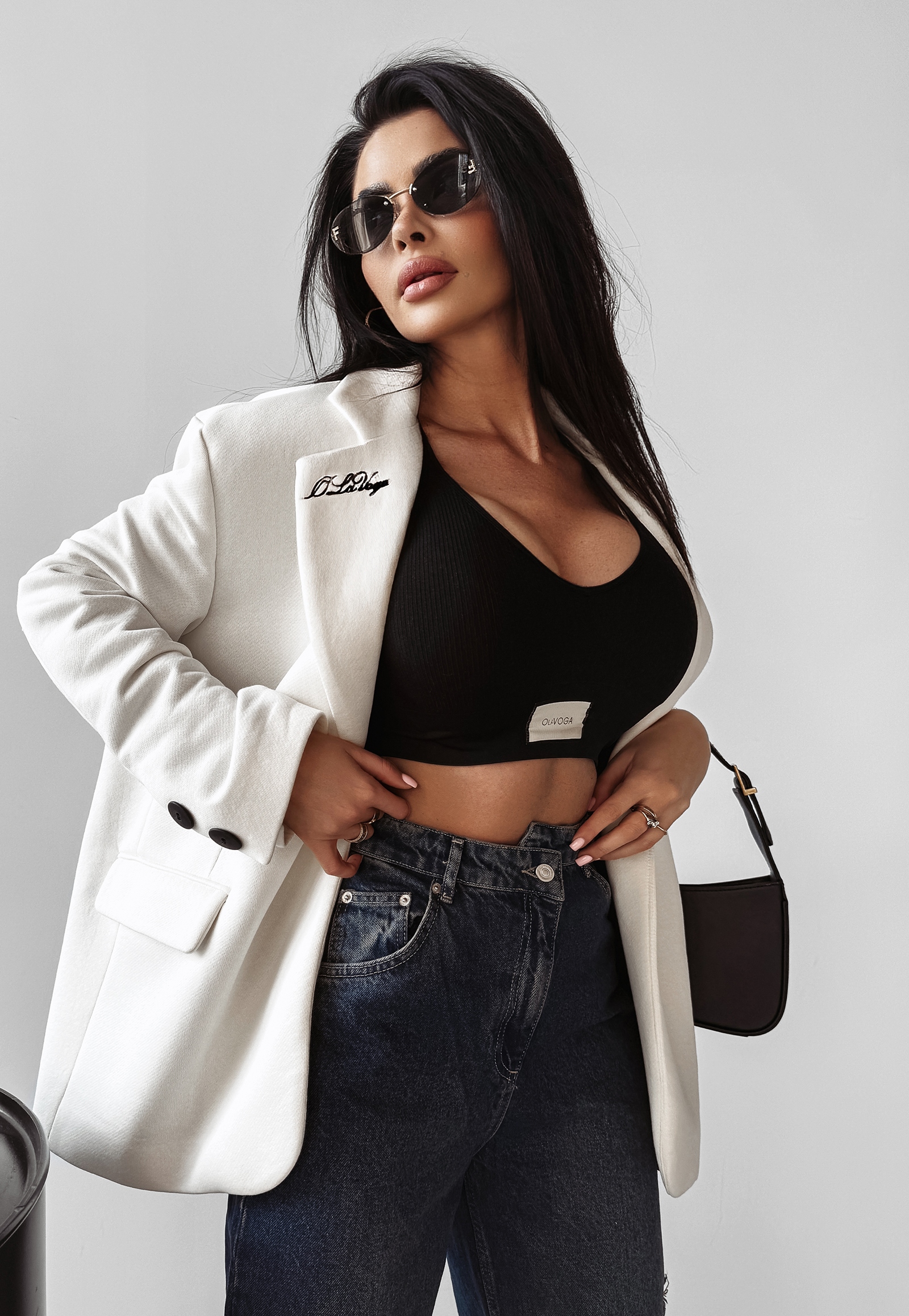 Marynarka oversize SAKKO OLAVOGA ecru