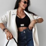 Marynarka oversize SAKKO OLAVOGA ecru