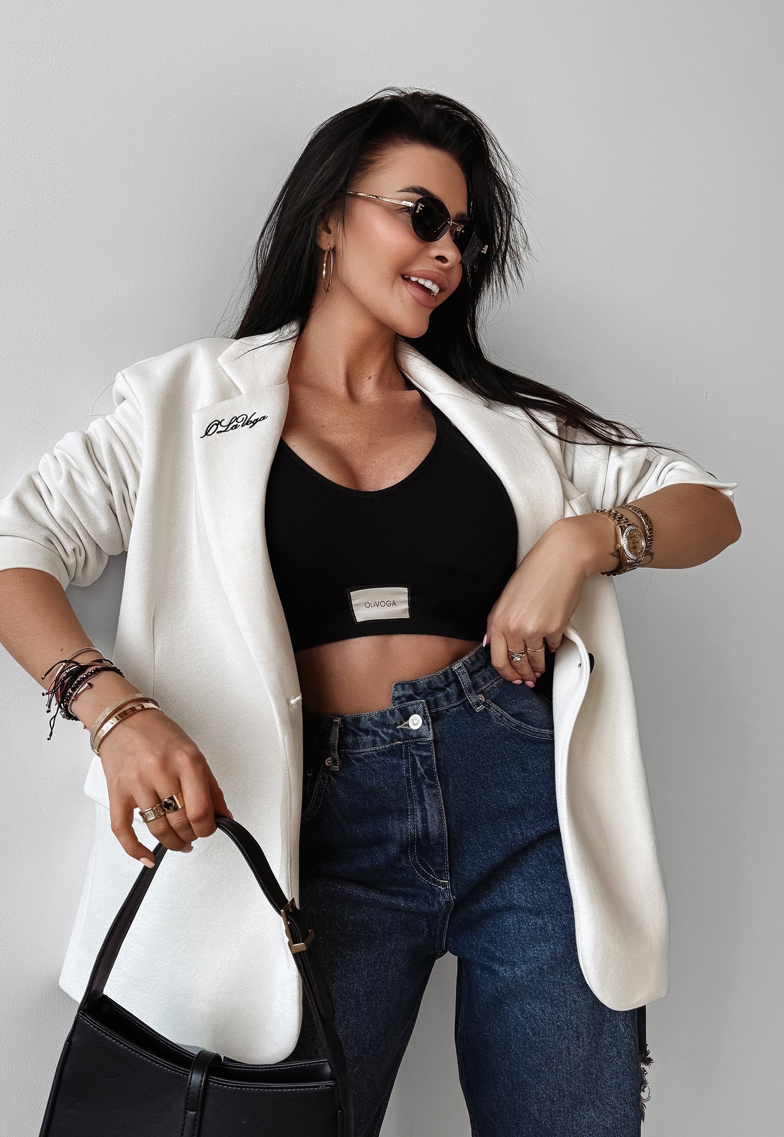 Marynarka oversize SAKKO OLAVOGA ecru