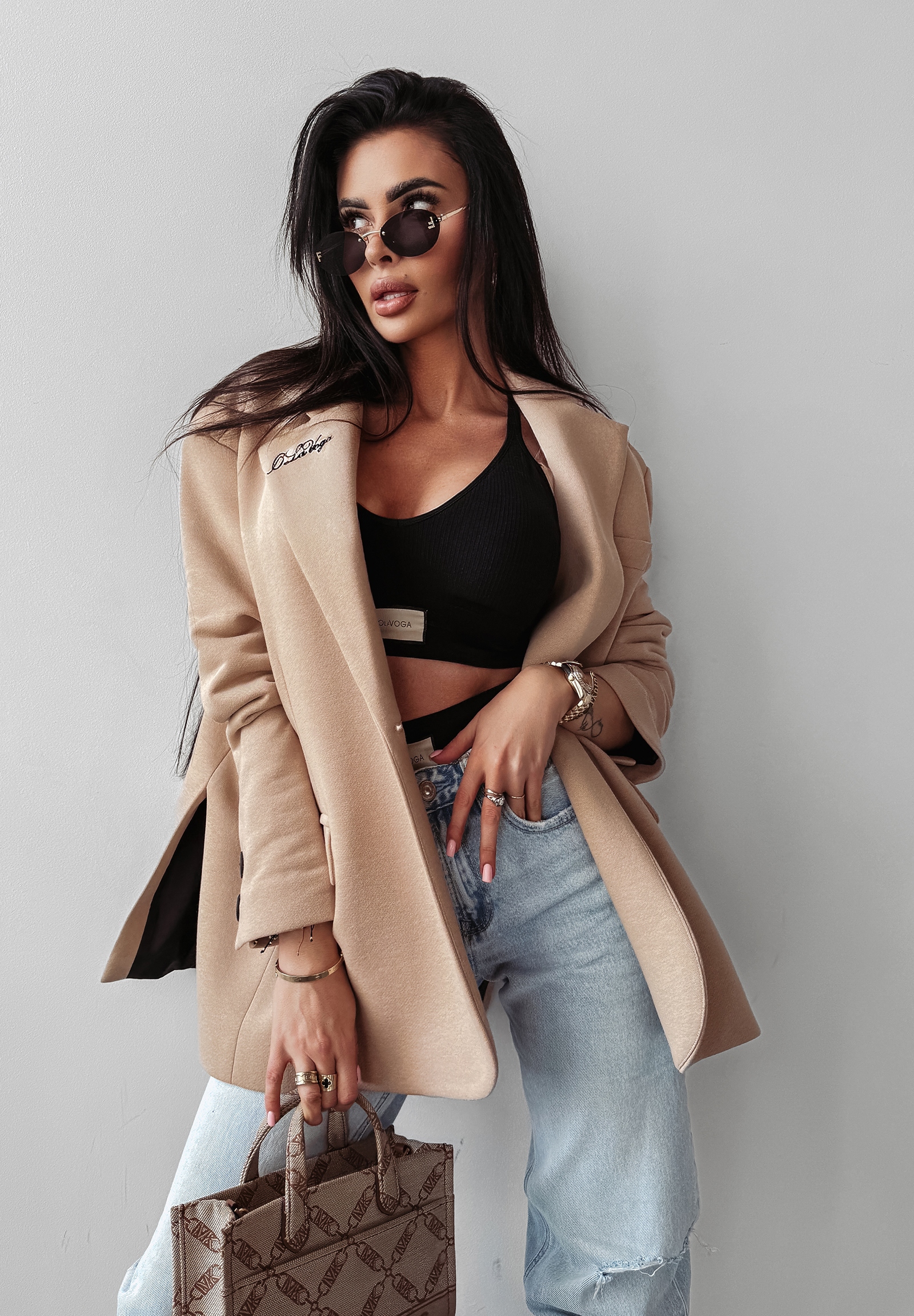 Marynarka oversize SAKKO OLAVOGA beżowa