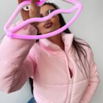 Kurtka pikowana damska SKRIV OLAVOGA pudrowy róż