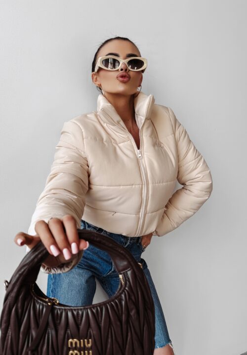 Kurtka pikowana damska SKRIV OLAVOGA beż