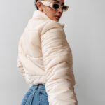 Kurtka pikowana damska SKRIV OLAVOGA beż