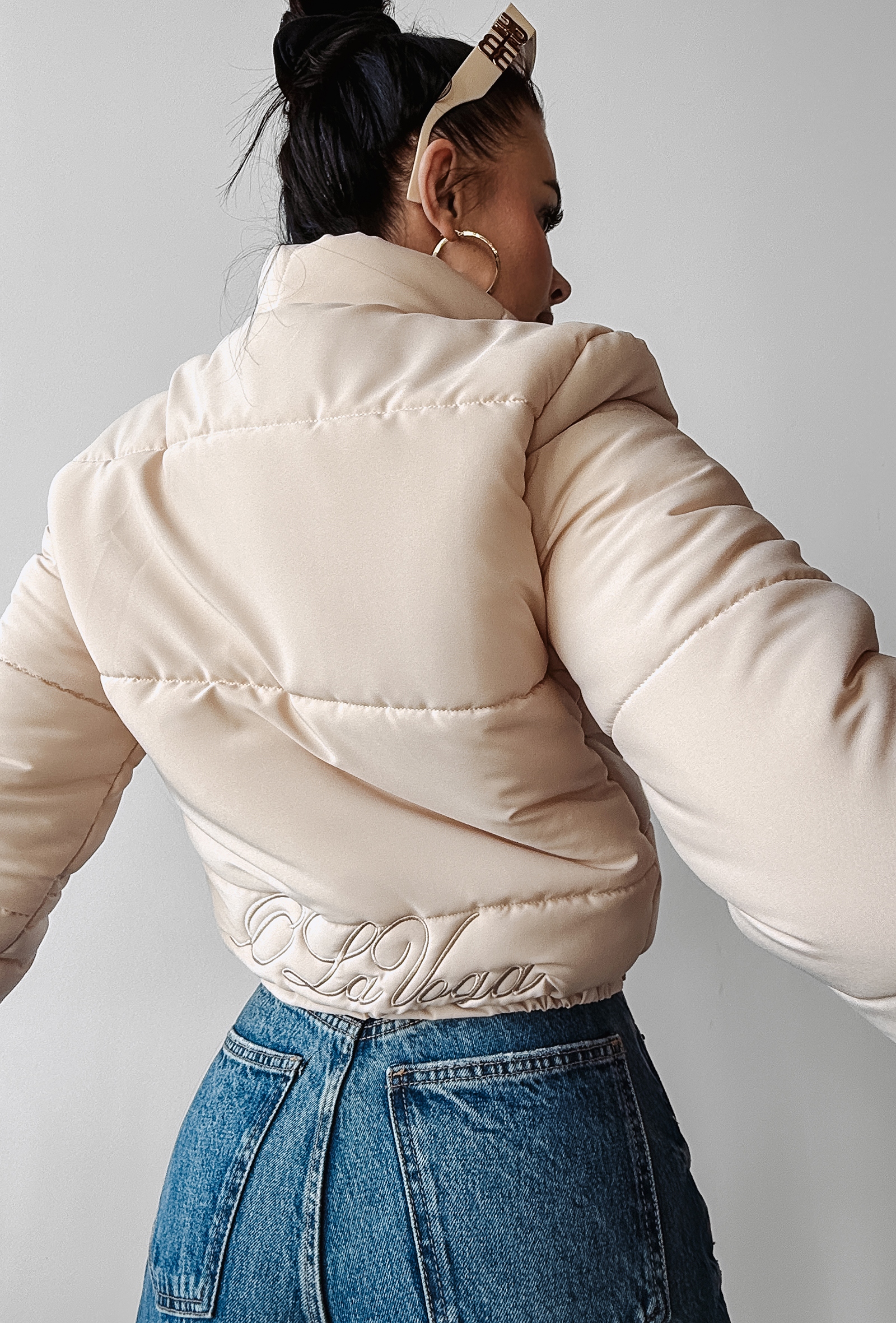 Kurtka pikowana damska SKRIV OLAVOGA beż