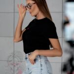 T-shirt bawełniany Lovsom czarny