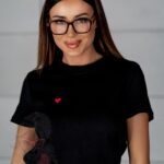 T-shirt bawełniany Lovsom czarny