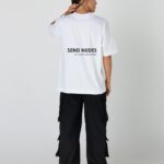 T-shirt bawełniany CHIARA BOOBIES biały