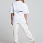 T-shirt bawełniany CHIARA BOOBIES biały