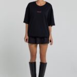 T-shirt bawełniany CHIARA OFFLINE czarny